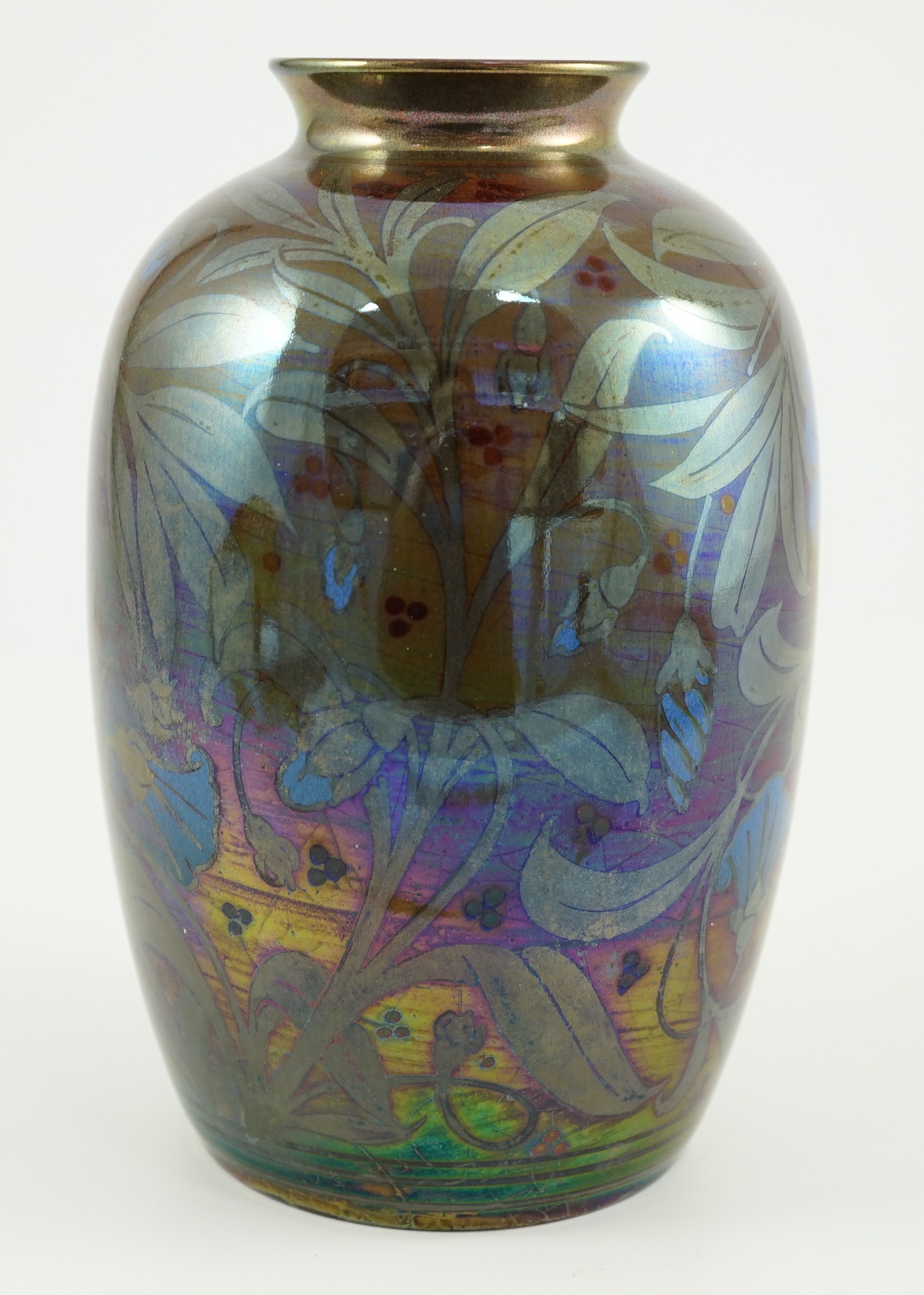 A Pilkington's Lancastrian ovoid vase, by William S. Mycock, 1923, 19cm high